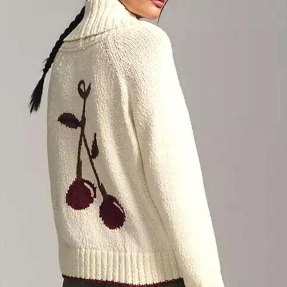 Anthropologie Maeve Cherry Cardigan